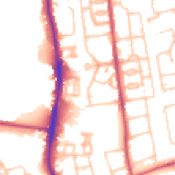 Daytime road noise heatmap for SW15 5ER