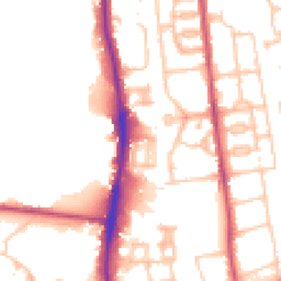 Daytime road noise heatmap for SW15 5NZ