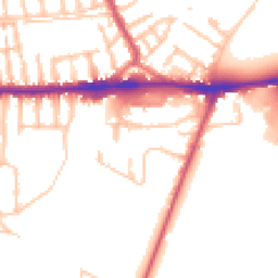Daytime road noise heatmap for SW15 5RR
