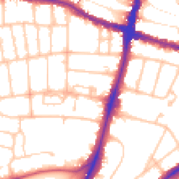 Daytime road noise heatmap for SW15 6DR