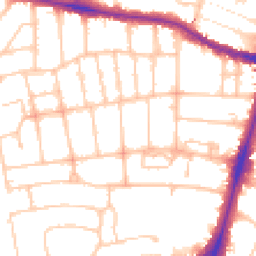 Daytime road noise heatmap for SW15 6DY