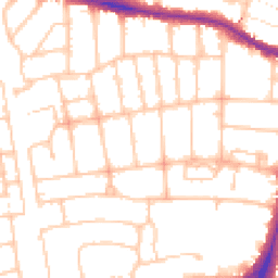 Daytime road noise heatmap for SW15 6EA