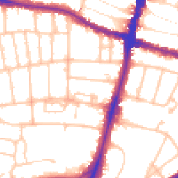 Daytime road noise heatmap for SW15 6ED