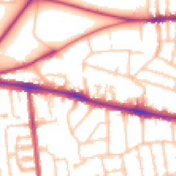Daytime road noise heatmap for SW15 6JR