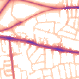 Daytime road noise heatmap for SW15 6JW