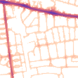 Daytime road noise heatmap for SW15 6PA