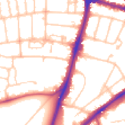 Daytime road noise heatmap for SW15 6RP