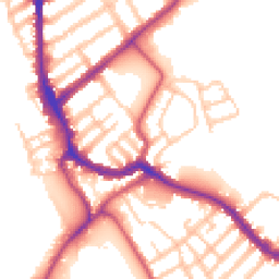 Daytime road noise heatmap for SW17 0AE