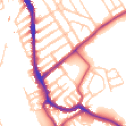 Daytime road noise heatmap for SW17 0AH