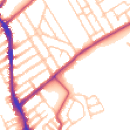 Daytime road noise heatmap for SW17 0AL