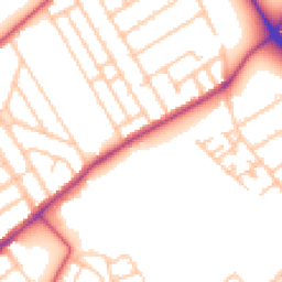 Daytime road noise heatmap for SW17 0AN