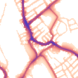 Daytime road noise heatmap for SW17 0AS