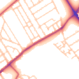 Daytime road noise heatmap for SW17 0AW