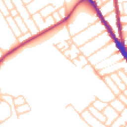 Daytime road noise heatmap for SW17 0AZ