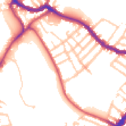 Daytime road noise heatmap for SW17 0BX