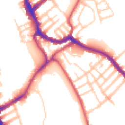Daytime road noise heatmap for SW17 0DA