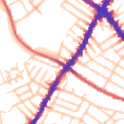 Daytime road noise heatmap for SW17 0DB