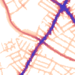 Daytime road noise heatmap for SW17 0DD