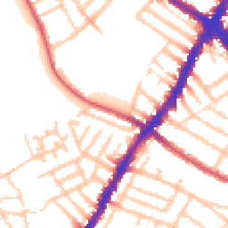 Daytime road noise heatmap for SW17 0DE