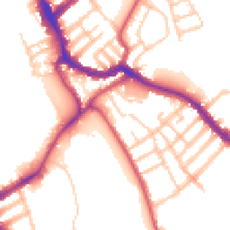 Daytime road noise heatmap for SW17 0DH