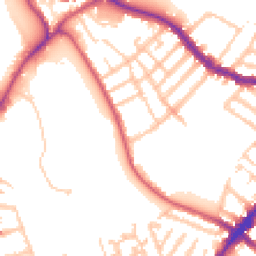 Daytime road noise heatmap for SW17 0DJ