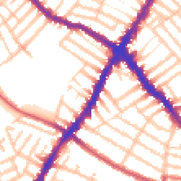 Daytime road noise heatmap for SW17 0DL