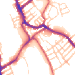 Daytime road noise heatmap for SW17 0DQ