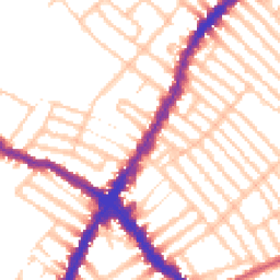 Daytime road noise heatmap for SW17 0DR