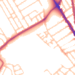 Daytime road noise heatmap for SW17 0FN