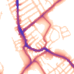 Daytime road noise heatmap for SW17 0JR