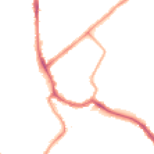 Night-time road noise heatmap for SW17 0JR