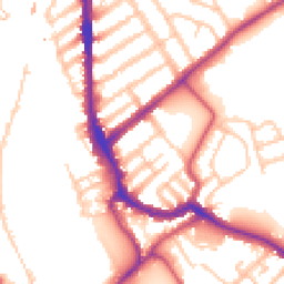 Daytime road noise heatmap for SW17 0JX