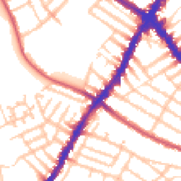 Daytime road noise heatmap for SW17 0SE