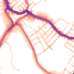 Daytime road noise heatmap for SW17 0TT