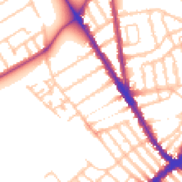 Daytime road noise heatmap for SW17 7DH