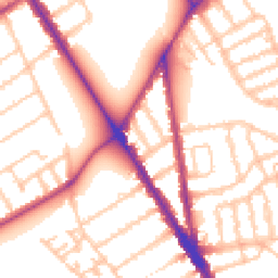 Daytime road noise heatmap for SW17 7EL