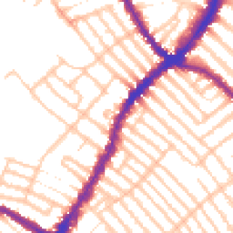 Daytime road noise heatmap for SW17 7EN