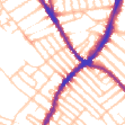 Daytime road noise heatmap for SW17 7PR