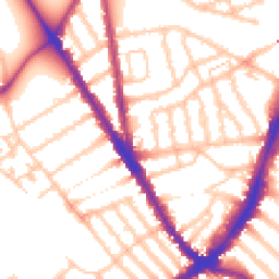 Daytime road noise heatmap for SW17 7SP