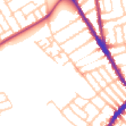 Daytime road noise heatmap for SW17 7TD