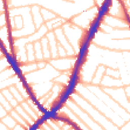 Daytime road noise heatmap for SW17 7TH