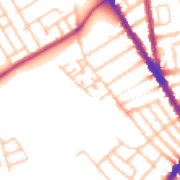 Daytime road noise heatmap for SW17 7UF