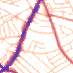 Daytime road noise heatmap for SW17 8AE