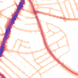Daytime road noise heatmap for SW17 8AJ