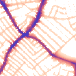 Daytime road noise heatmap for SW17 8BT