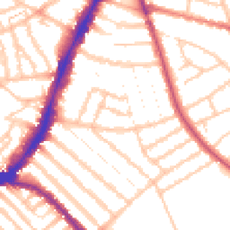 Daytime road noise heatmap for SW17 8ER