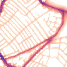 Daytime road noise heatmap for SW17 8HN