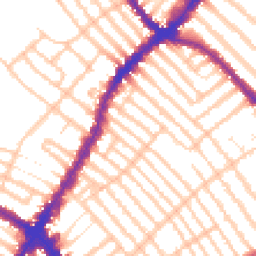 Daytime road noise heatmap for SW17 8JA