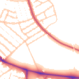 Daytime road noise heatmap for SW17 8JT