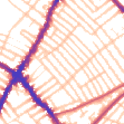 Daytime road noise heatmap for SW17 8LB